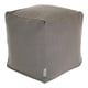 preview thumbnail 2 of 10, Majestic Home Goods Wales Indoor Ottoman Pouf Cube Grey