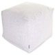 preview thumbnail 1 of 10, Majestic Home Goods Wales Indoor Ottoman Pouf Cube Off-White