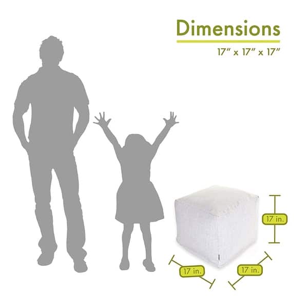 dimension image slide 1 of 3, Majestic Home Goods Wales Indoor Ottoman Pouf Cube
