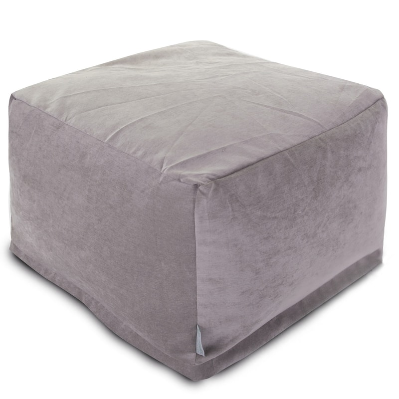 Majestic Home Goods Indoor Villa Velvet Ottoman Pouf - Vintage