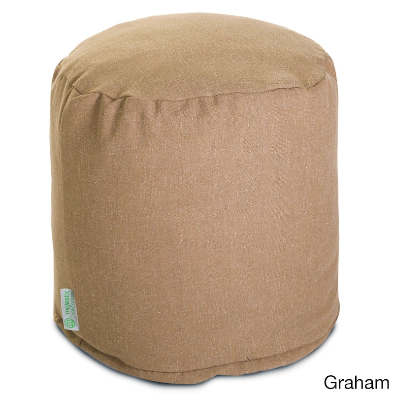 Majestic Home Goods Wales Collection Indoor Ottoman Pouf 16" L x 16" W x 17" H