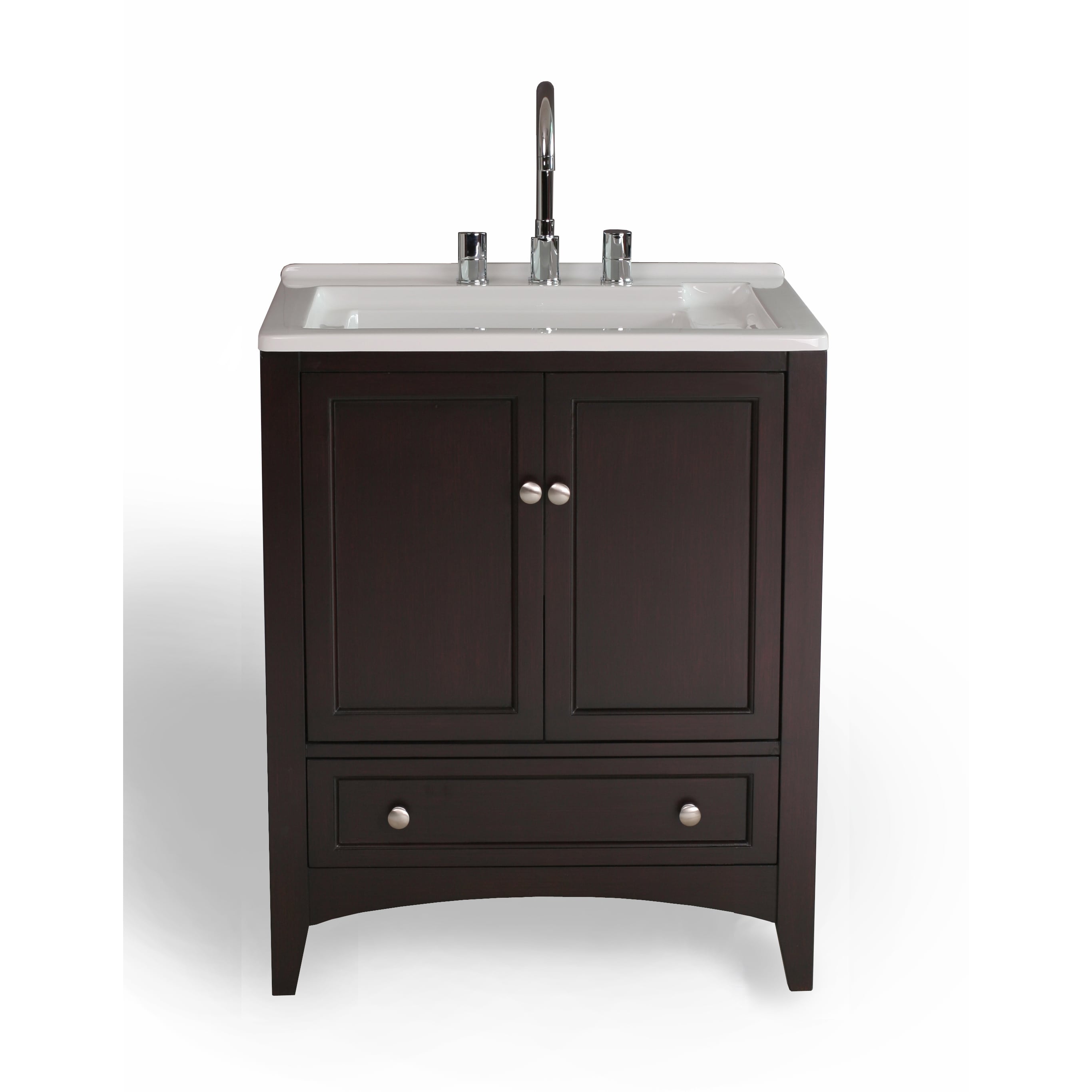 Shop 27 Inch Espresso Laundry Single Sink Vanity Overstock 11038522