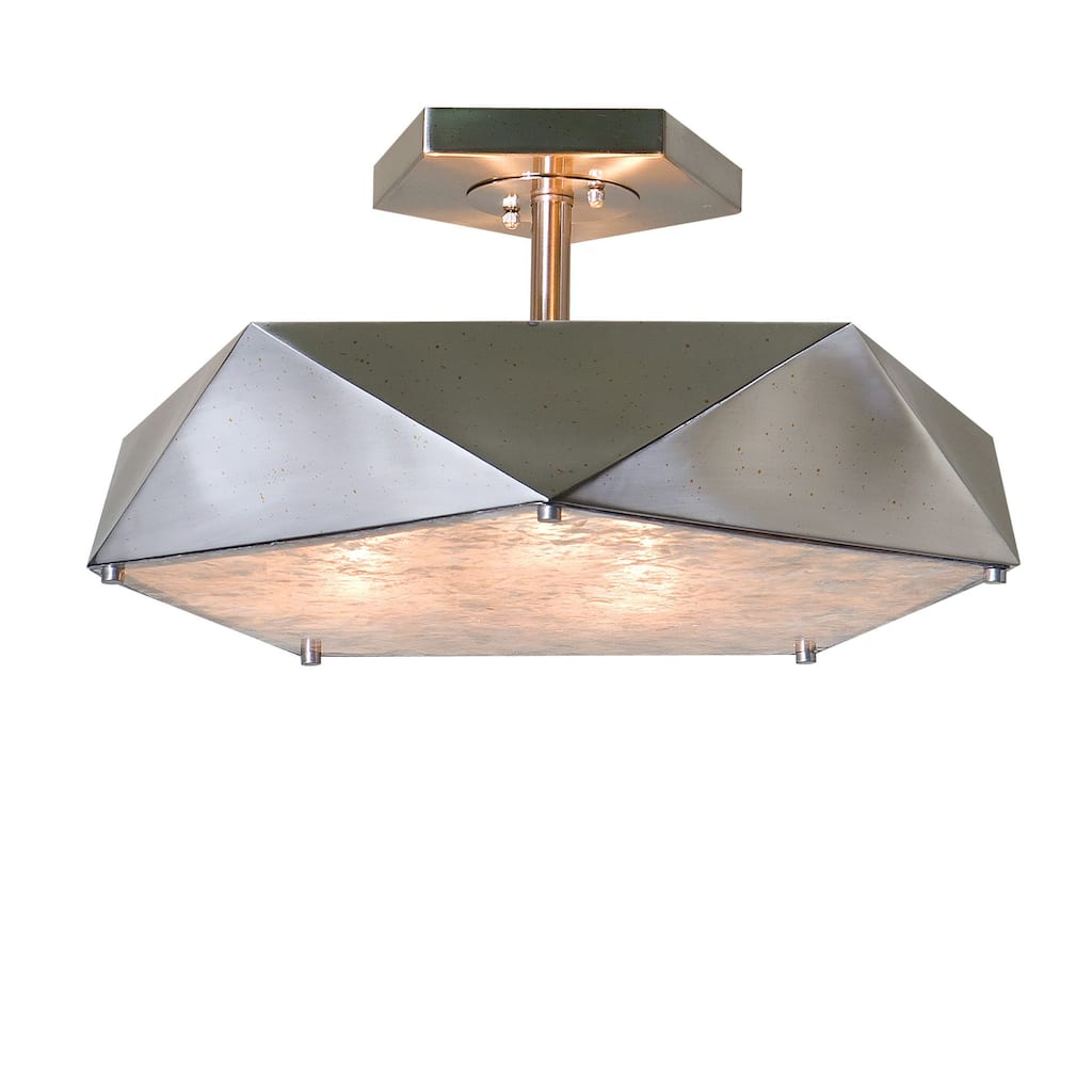 Tesoro 3-light Antique Nickel Semi Flush Light