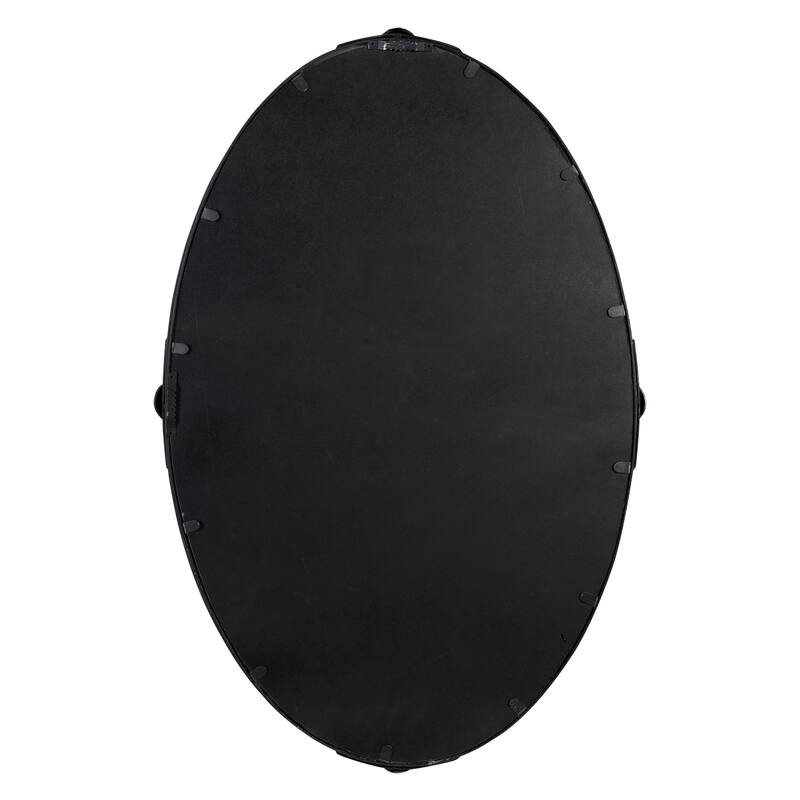 Carrick Black Oval Mirror - Grey - 21.5x32.25x2.25
