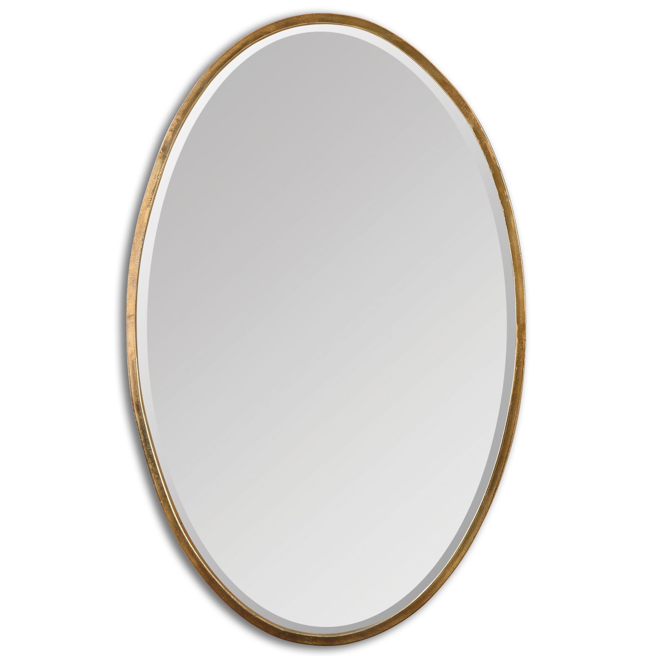 Uttermost Herleva Gold Oval Mirror - Antique Gold - 17.75x28x1.125