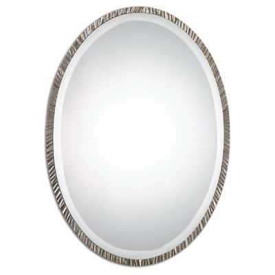 Annadel Oval Wall Mirror - Nickel - 20x28x1