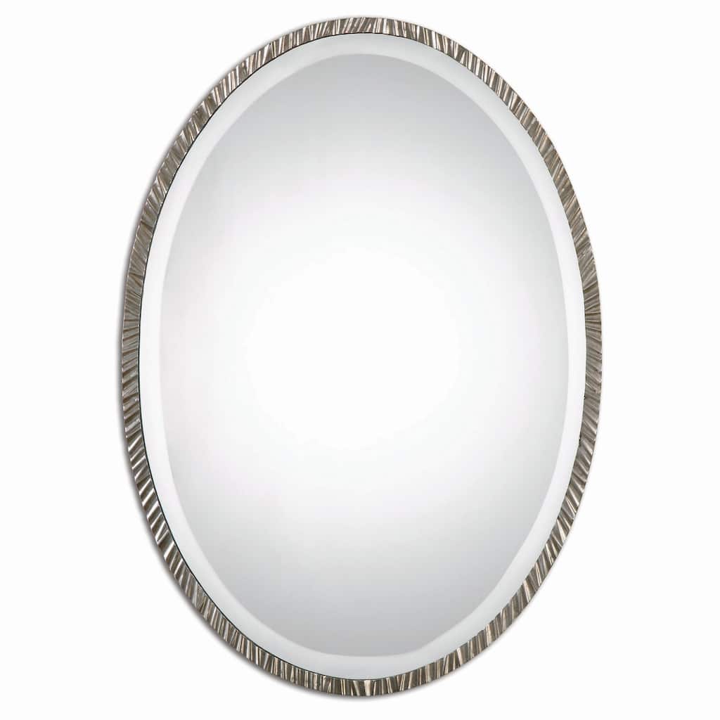 Annadel Oval Wall Mirror - Nickel - 20x28x1