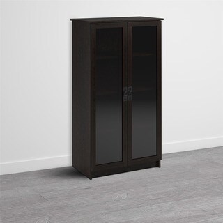 Espresso Finish Bookcases Bookshelves The Best Deals For Altra Quinton Point Espresso Gl Door Bookcase