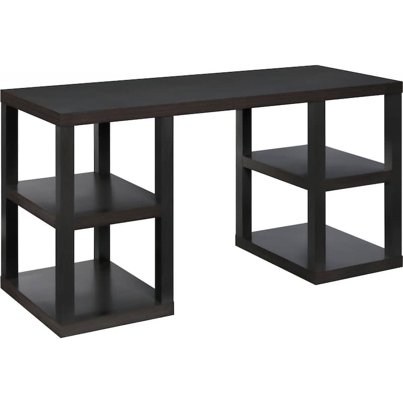 Ameriwood Home Stanley Black Oak Deluxe Parsons Computer Desk