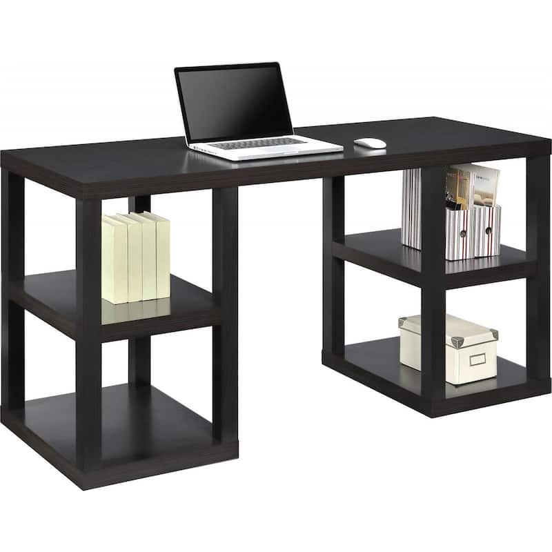 Ameriwood Home Stanley Black Oak Deluxe Parsons Computer Desk