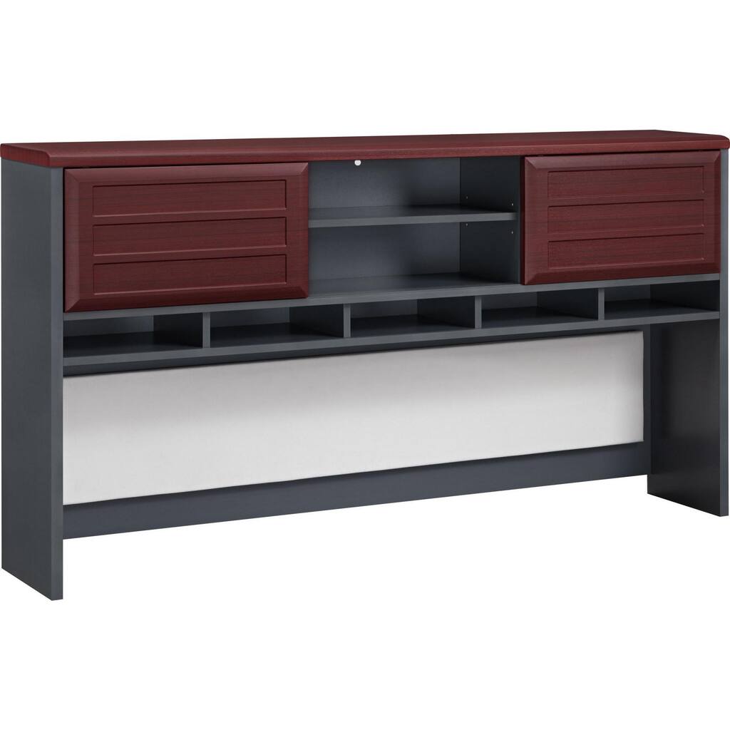 Ameriwood Home Pursuit Cherry/ Grey Hutch