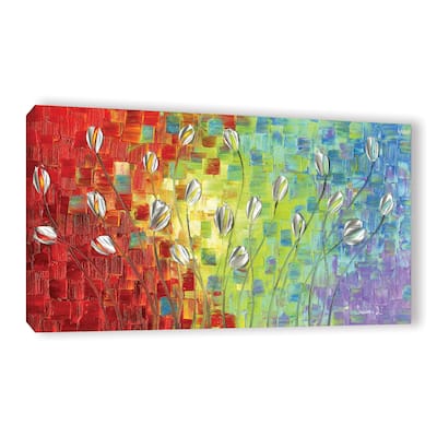 ArtWall Susanna Shaposhnikova's Multi Silver tulip, Gallery Wrapped Canvas