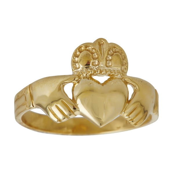 Decadence 14k Yellow Gold Claddagh Ring