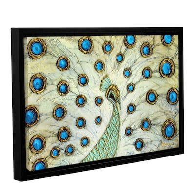 ArtWall Susanna Shaposhnikova's Peacock, Gallery Wrapped Floater-framed Canvas