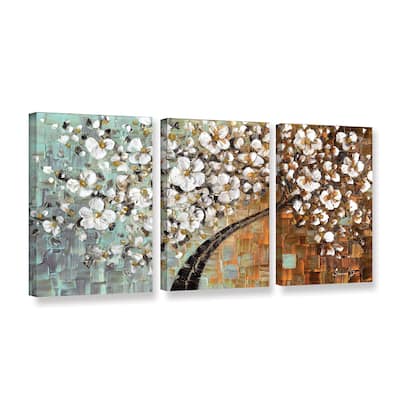 ArtWall Susanna Shaposhnikova's Warmer, 3 Piece Gallery Wrapped Canvas Set