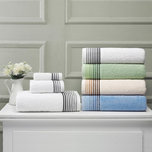 Salbakos Classic 8-piece Turkish Terry Towel Set With Insert Weave Dobby