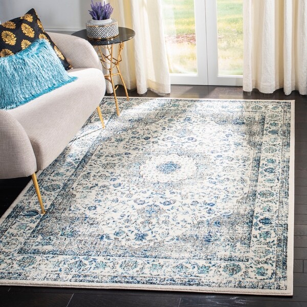 Safavieh Evoke Vintage Oriental Grey / Ivory Distressed Rug - 6'7 x 9'