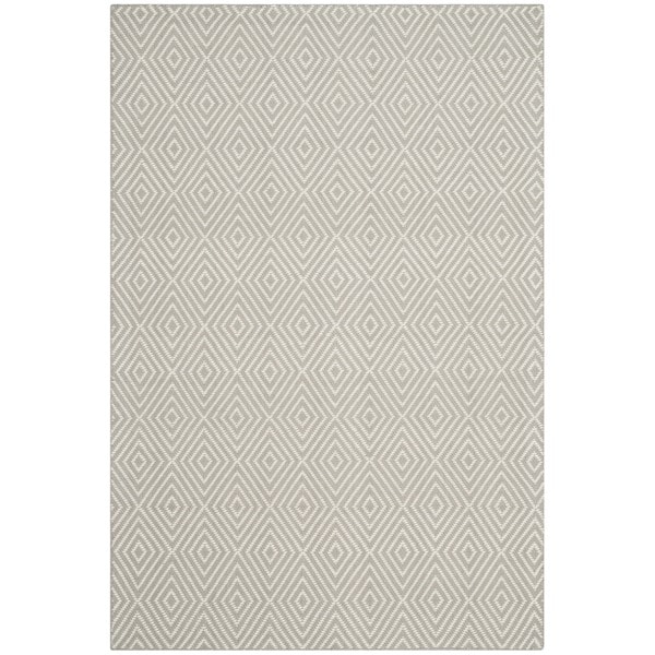 Safavieh Hand-Hooked Wilton Light Grey/ Ivory Wool Rug - 4' x 6'