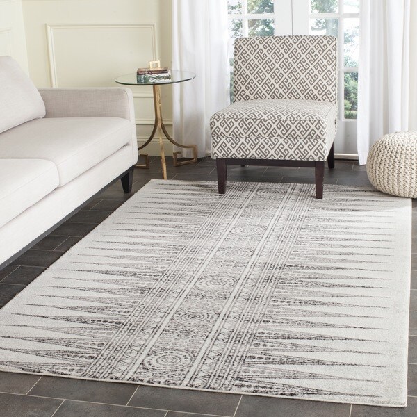 Safavieh Evoke Vintage Boho Chic Ivory Grey Distressed Rug Safavieh Evoke Vintage Boho Chic Ivory Grey Distressed Rug 5 X27 1
