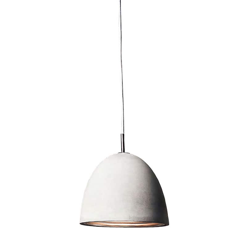 ELK Home Castle 7.8 " Wide 1-Light Mini Pendant - Chrome, Polished Concrete