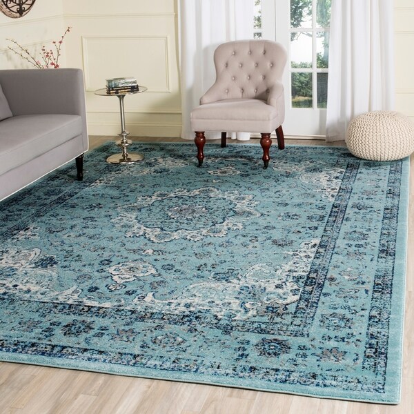 Safavieh Evoke Vintage Oriental Light and Dark Blue Distressed Rug - 8' x 10'