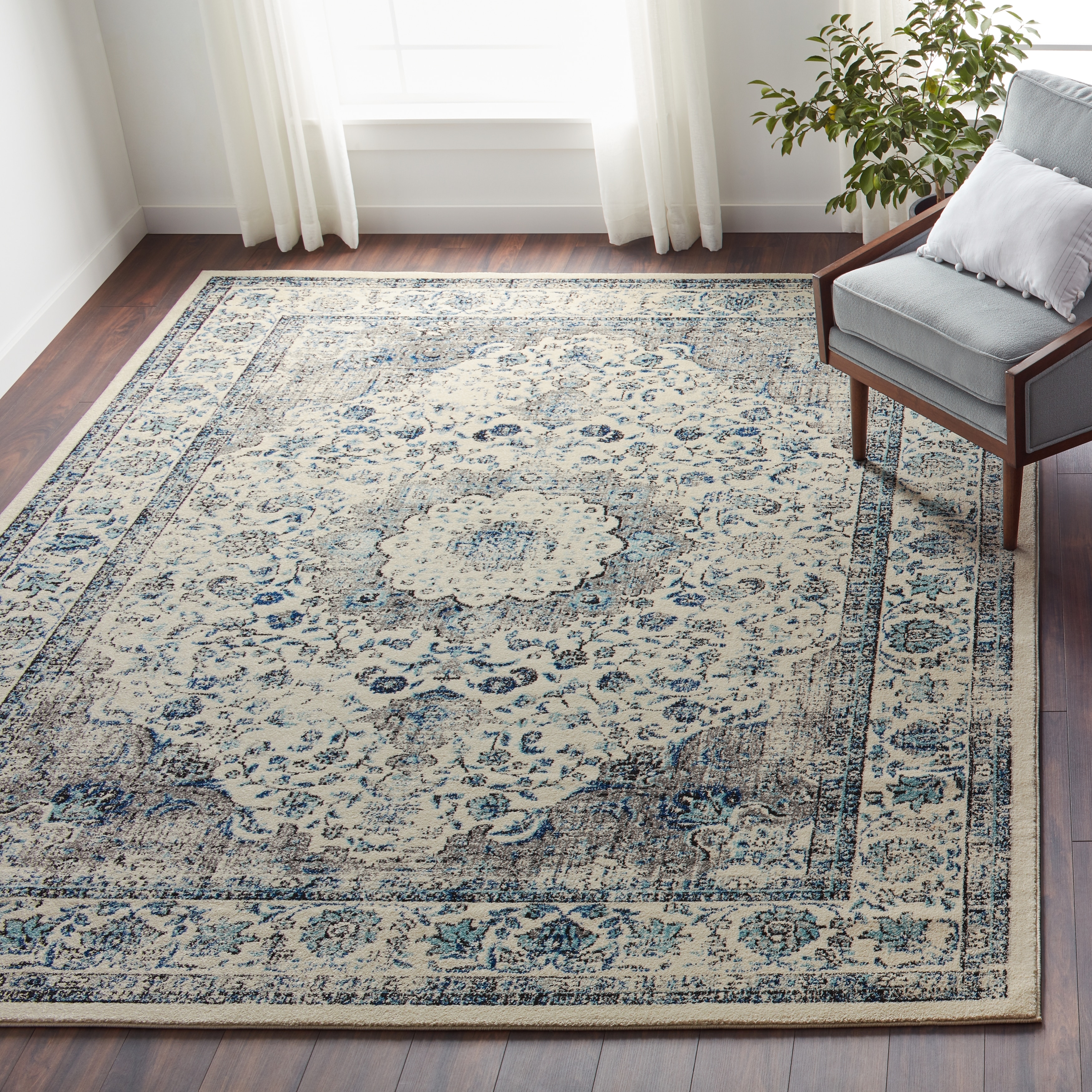 Shop Safavieh Evoke Vintage Oriental Grey Ivory Distressed Rug 8