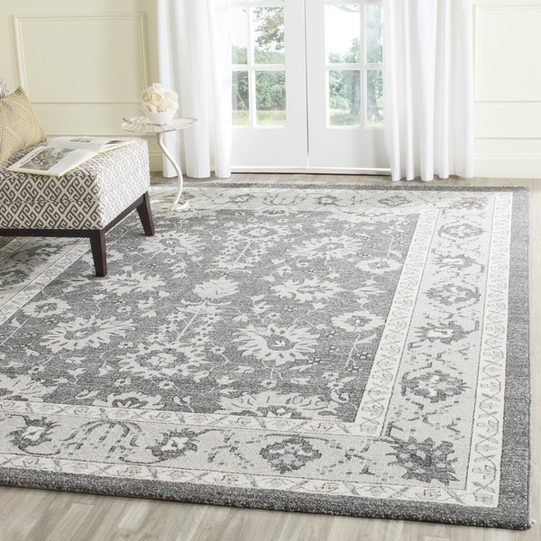 Safavieh Carmel Vintage Dark Grey/ Beige Distressed Rug (8' x 10 ...