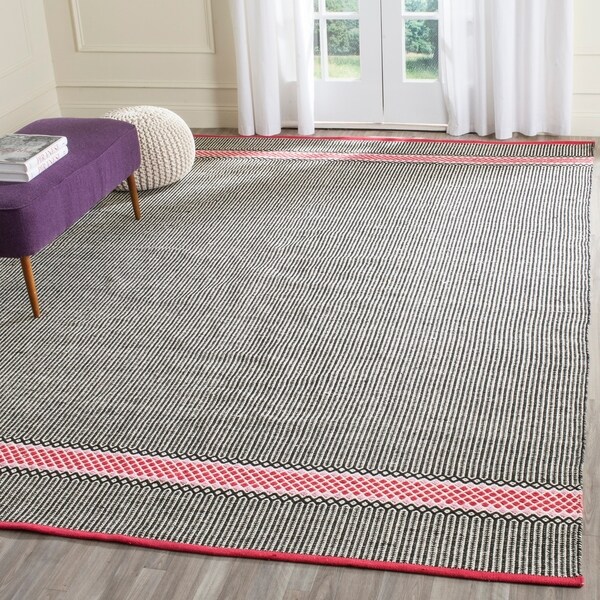 Safavieh Hand-Woven Montauk Light Pink/ Multi Cotton Rug - 8' x 10'