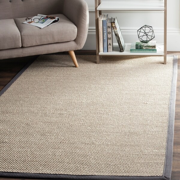 Safavieh Casual Natural Fiber Marble/ Dark Grey Sisal Area Rug - 8' x 10'