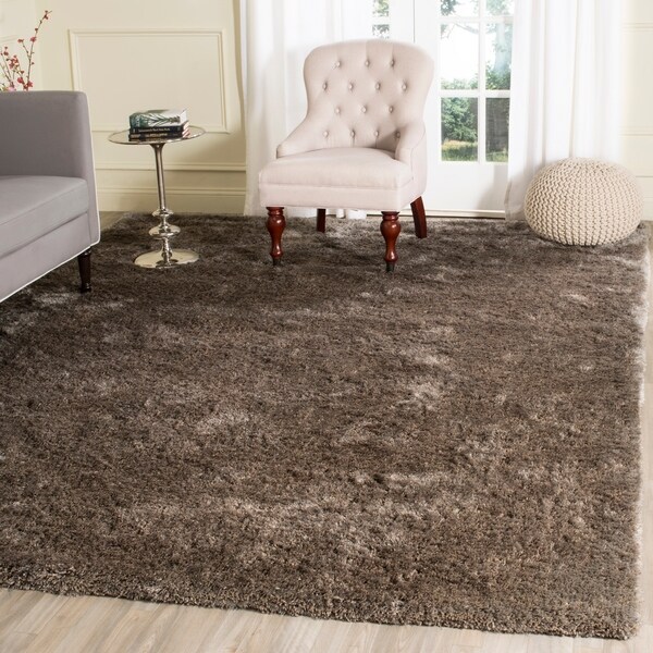 Safavieh Handmade Toronto Shag Taupe Polyester Rug - 8' x 10'