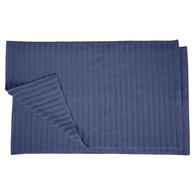 Miranda Haus Eco-Friendly Soft and Absorbent Bath Mat (set of 2) - Navy Blue