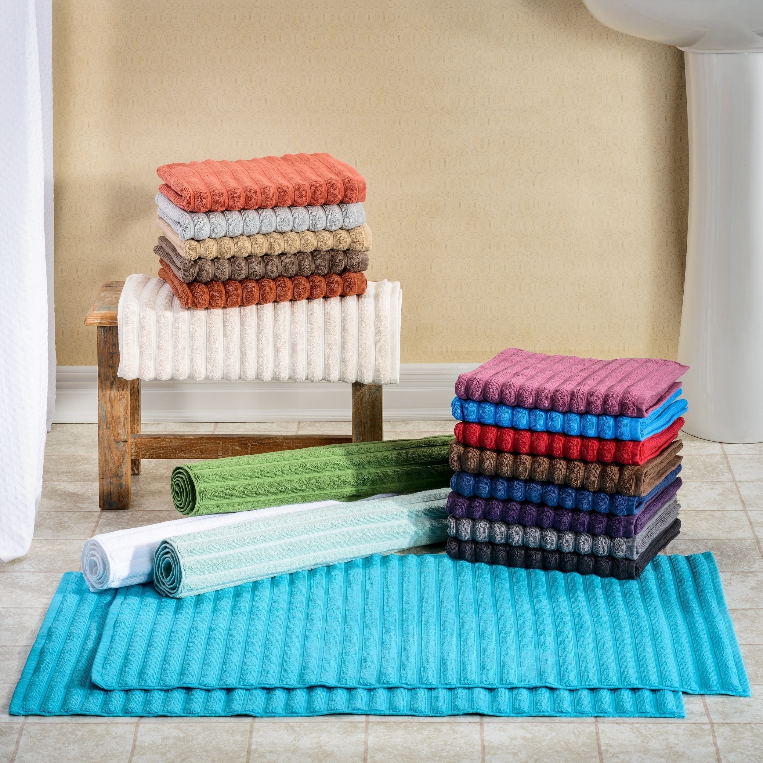 Set of 2 Rosewood Ring Spun Combed Cotton Soft and Absorbent Bath Sheet Towels