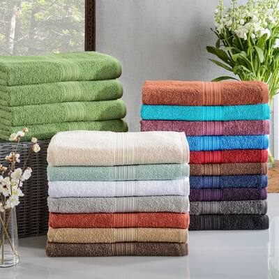 Miranda Haus Eco Friendly Cotton Soft and Absorbent Bath Towel (set of 4)