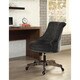 Linon Pamela Office Chair - Grey - Thumbnail 0