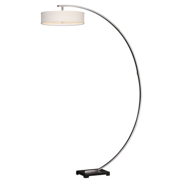 Tagus Nickel Arc 2-light Floor Lamp