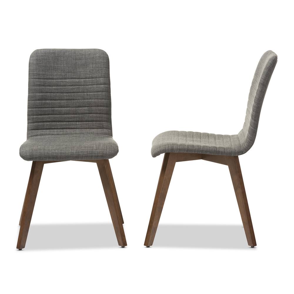 Carson Carrington Honningsvag 2piece Dark Grey Midcentury Modern Upholstered Dining Chair Set