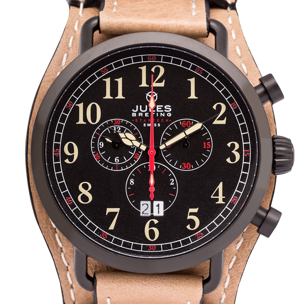 Jules Breting Discovery One Chronograph Mens Watch Textured