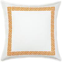 Greek Key Cotton Canvas 20-inch Pillow