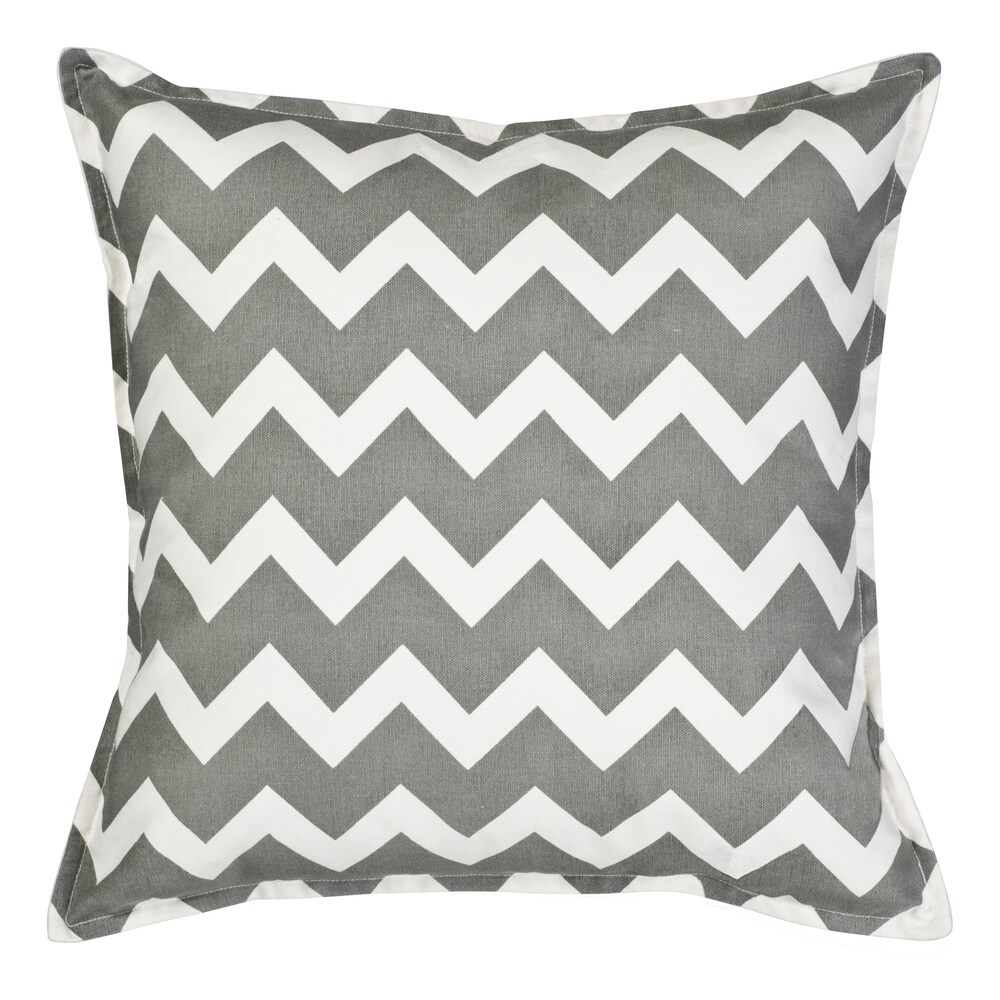 Chevron Cotton Canvas 20-inch Pillow - On Sale - Overstock - 11042244