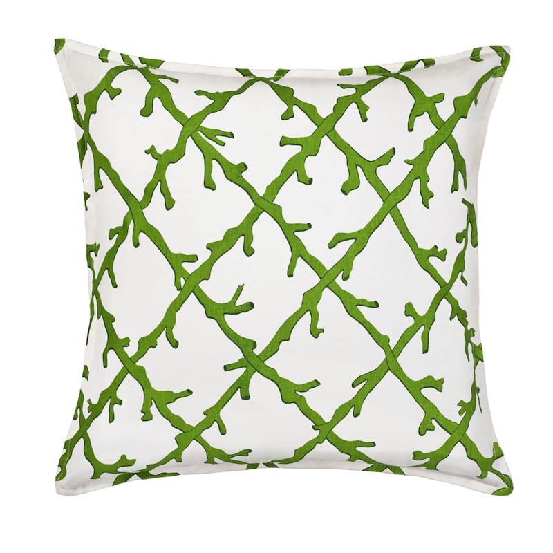 Lattice Cotton Canvas 20-inch Pillow