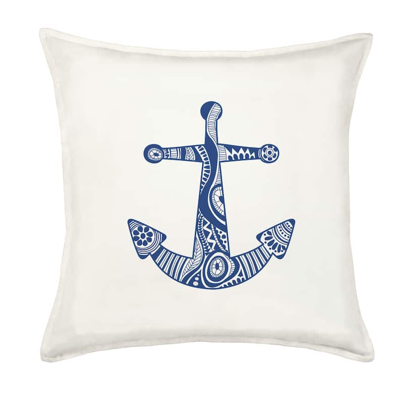 Anchor Cotton Canvas 20-inch Pillow
