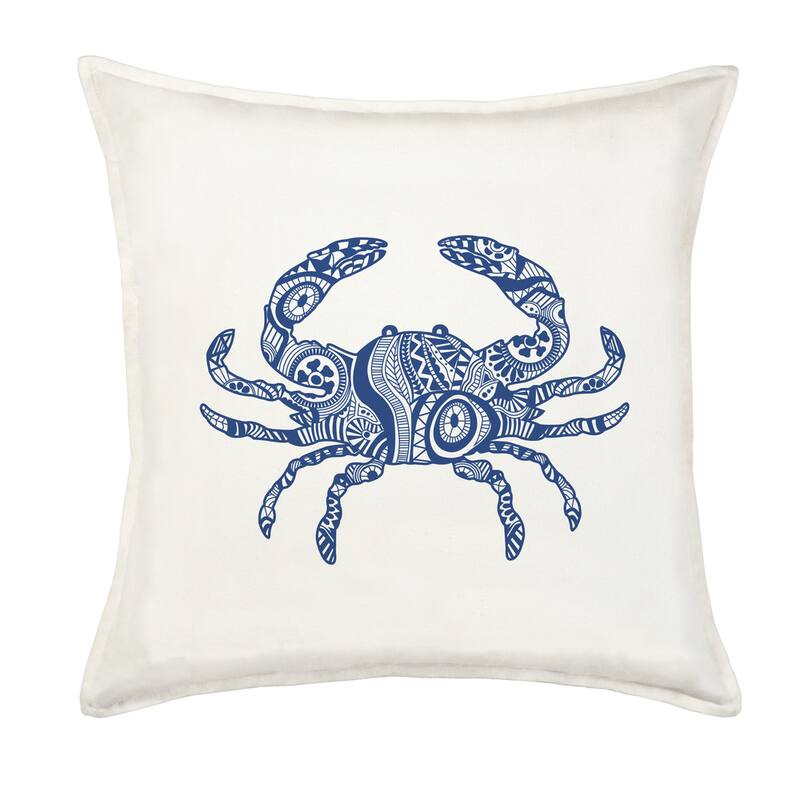 Crab Cotton Canvas 20-inch Pillow