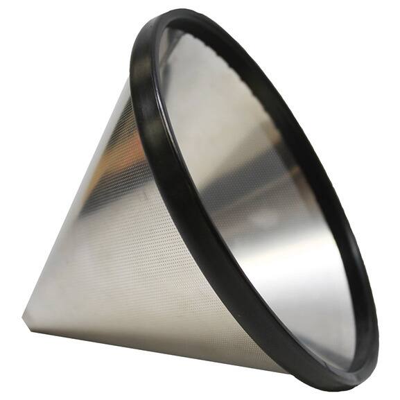 Chemex Washable and Reusable Stainless Steel Cone Coffee Filter - Silver