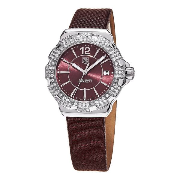 Shop Tag Heuer Women S Formula 1 Purple Dial Purple Fabric Strap Diamond Swiss Quartz Wa On Sale Overstock 11042724