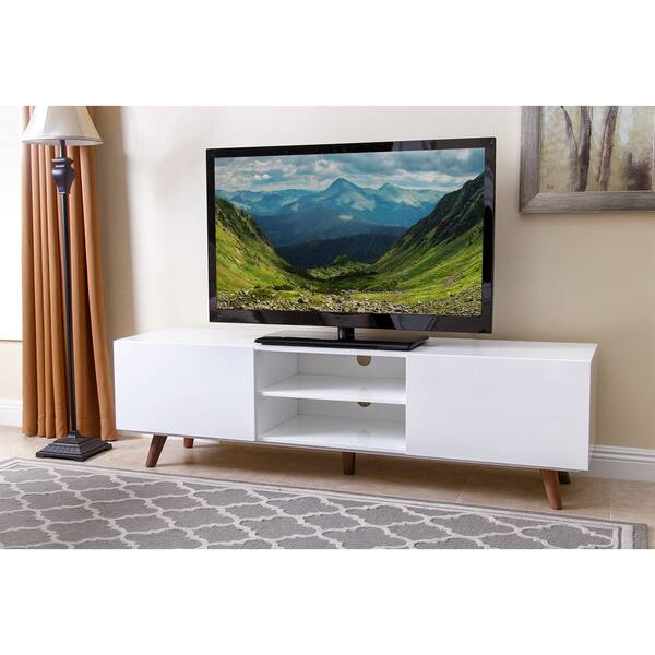 Abbyson Casablanca 70 Inch White High Gloss Mid Century Abbyson Casablanca 70 Inch White High Gloss Mid Century
