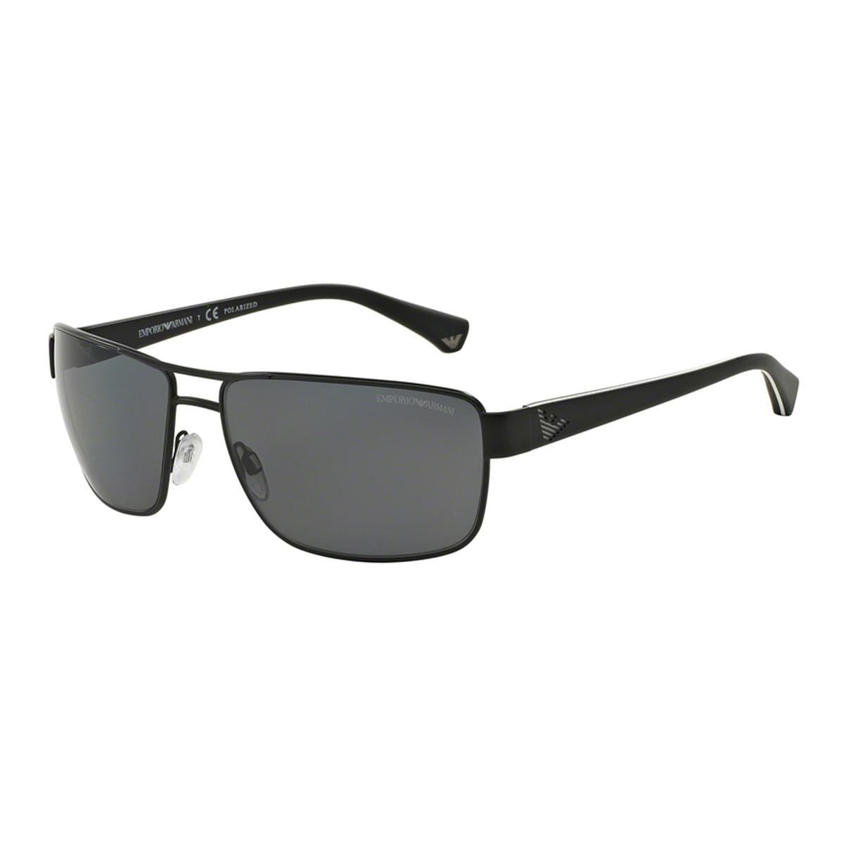 Shop Emporio Armani Men S Ea2031 310981 Black Metal Rectangle Polarized Sunglasses Free