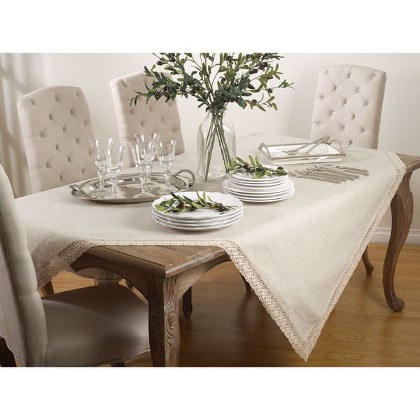 slide 2 of 4, Classic Lace Border Tablecloth