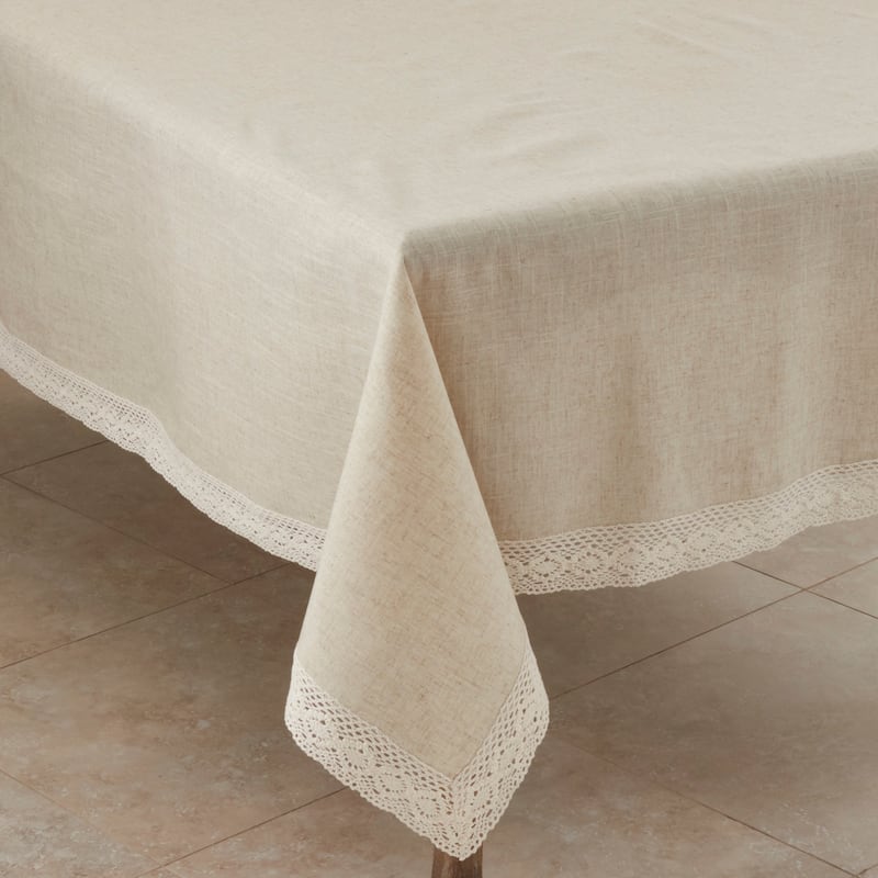 Classic Lace Border Tablecloth - 72 Inches - Square