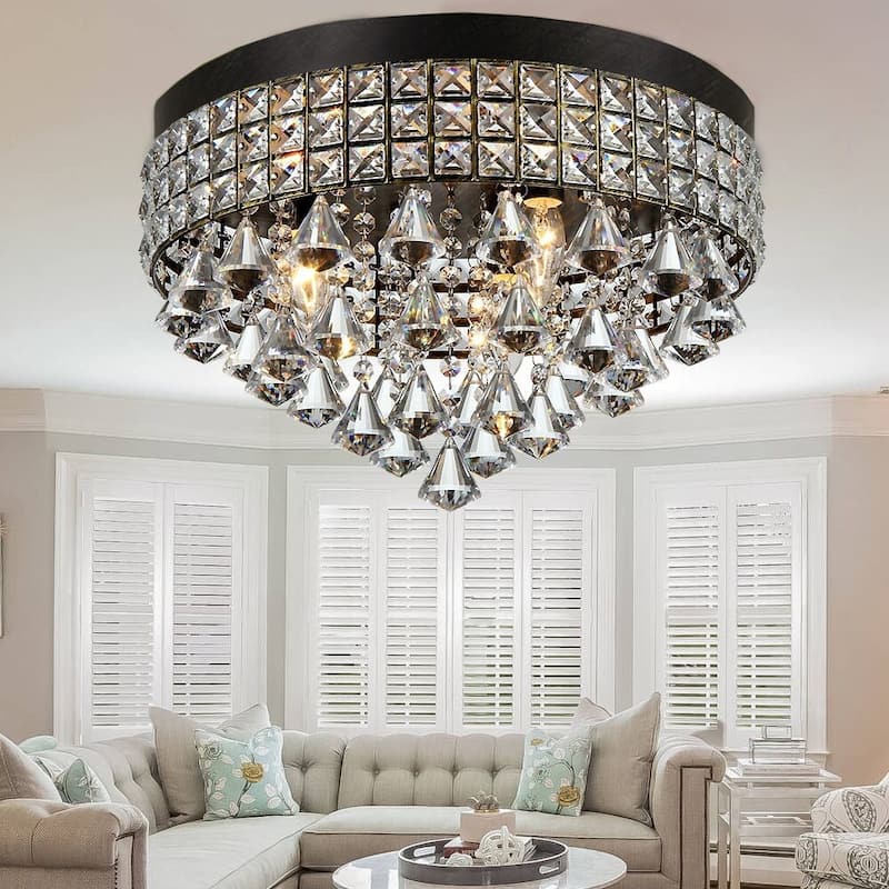 Melly 3-light Antique 16-inch Crystal Chandelier