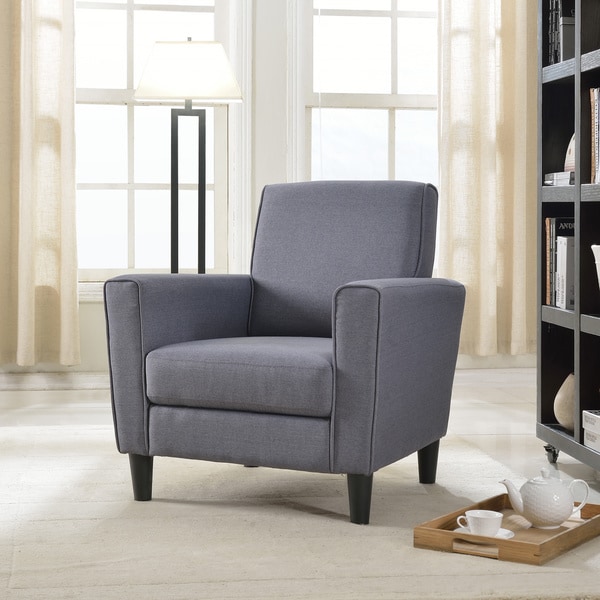 Contemporary Solid-colored Fabric Accent Chair - Overstock ...